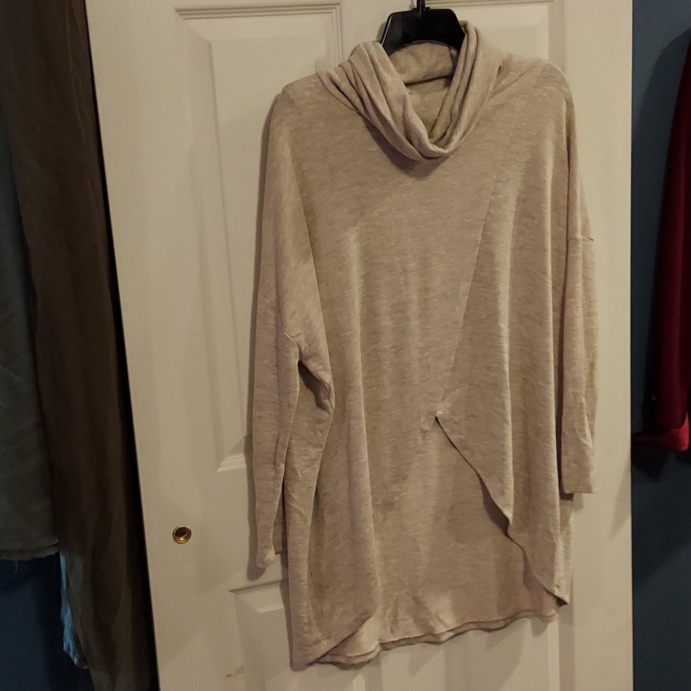 Wonderland by Orange cowl neck overlap lagenlook tunic Small